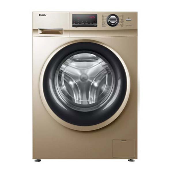 海尔洗衣机 家用全自动滚筒10公斤金色变频大容量洗脱一体洗衣机 10公斤非烘干-G100108B12G 全自动滚筒洗衣机